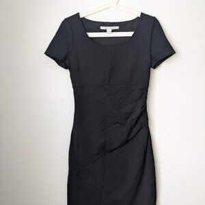 Diane von Furstenberg Dress Size XS Extra Small 2 Black Rushing Detail